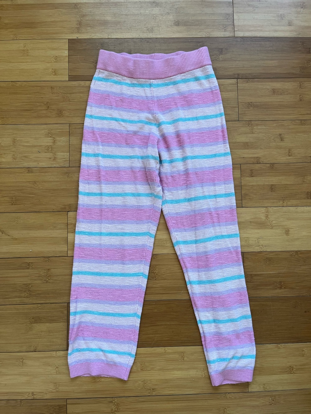 Pink & Blue Striped Lounge Pants
